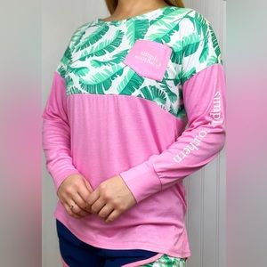 Simply Southern jersey palm long sleeve shirt